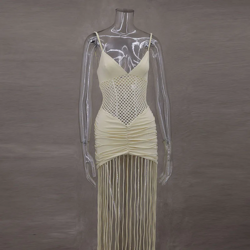 Robe Longue Transparente à Découpes - Image 7