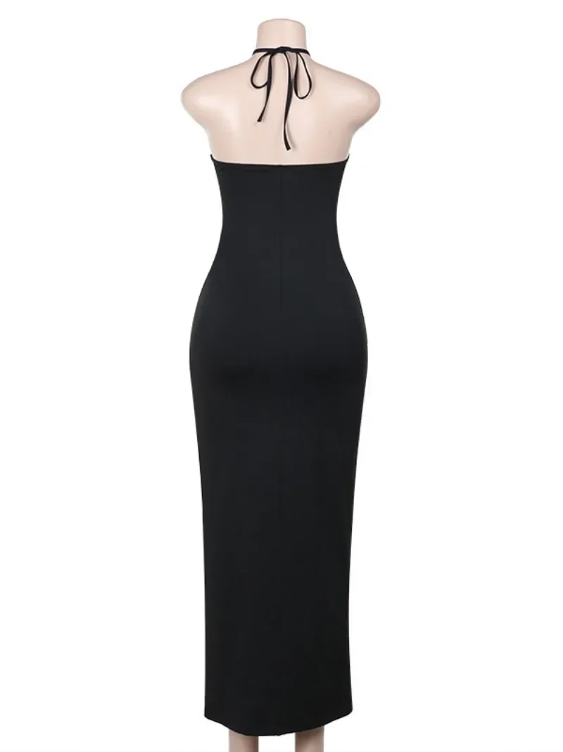 Robe Longue Transparente Halter Mesh - Image 5