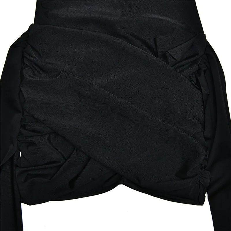 Robe Mini Col Montant Asymétrique - Image 6