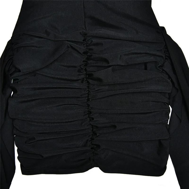 Robe Mini Col Montant Asymétrique - Image 8