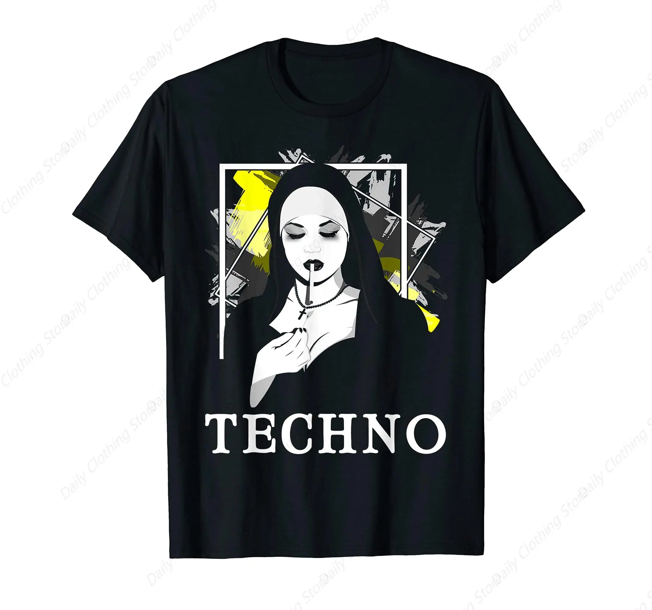T-Shirt Techno Religieuse Fumante Cercle - Image 2