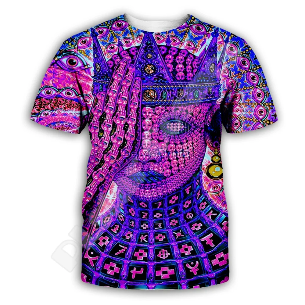 T-Shirt Teuf Trippy Buddha Mandala - Image 2