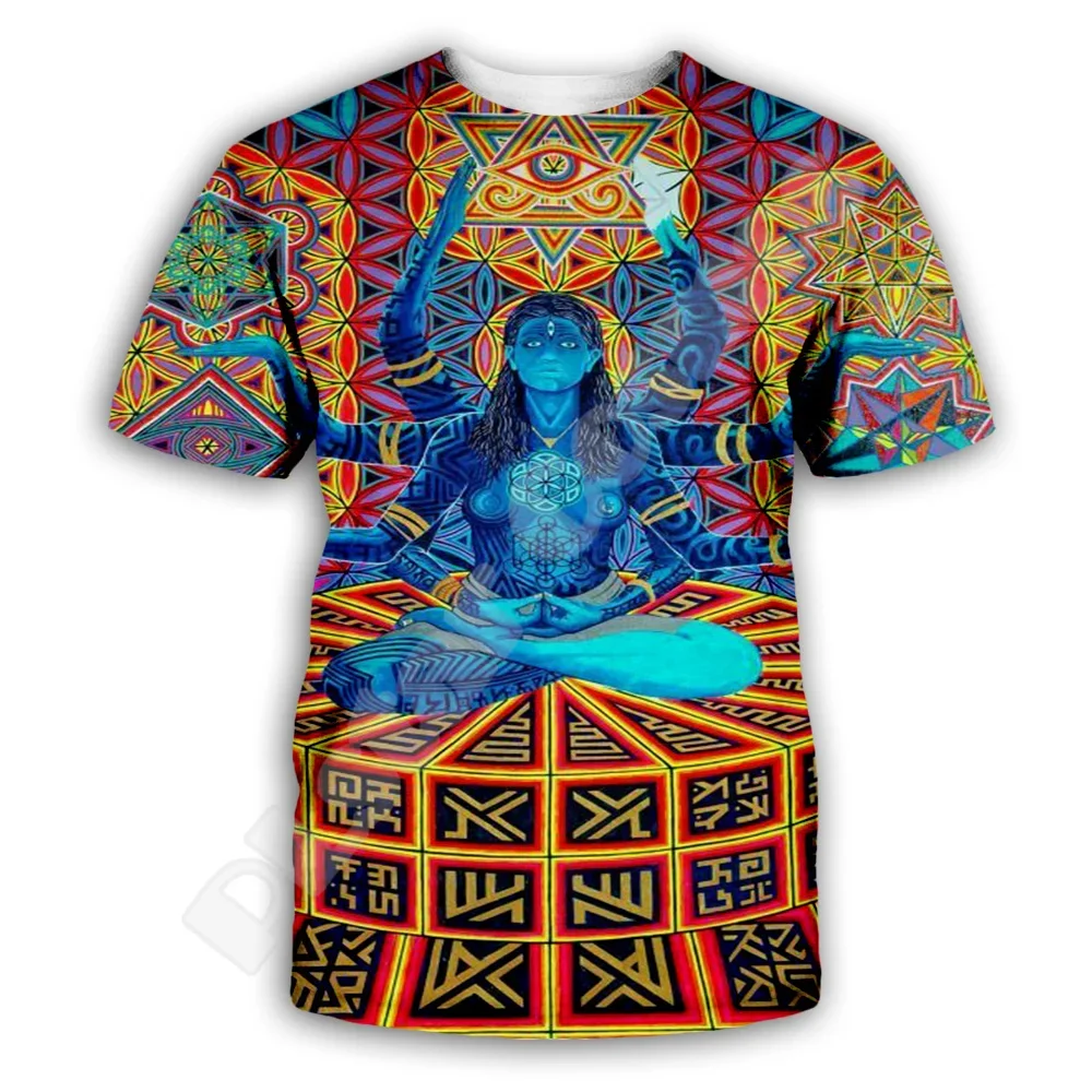 T-Shirt Teuf Trippy Buddha Mandala - Image 3